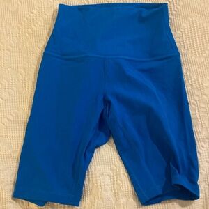 Blue lululemon bike shorts size 2